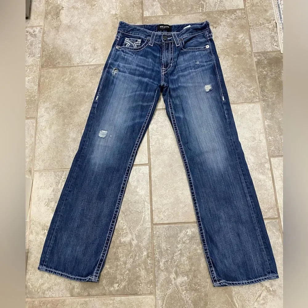 Big Star Pioneer Bootcut Jeans Men’s 32R (32x31) Medium Wash EUC